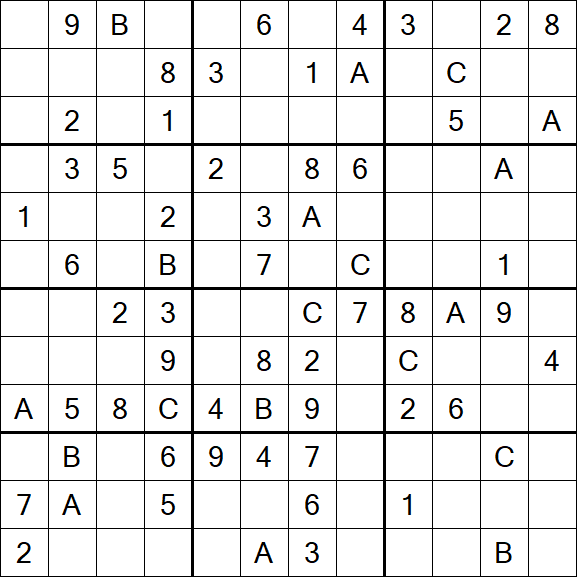 Sudoku 12x12 - Medium