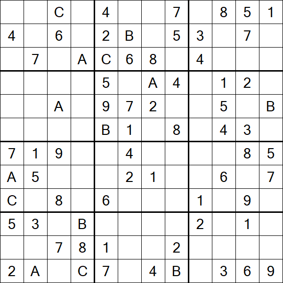 Sudoku 12x12 - Medium