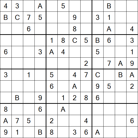 Sudoku 12x12 - Medium