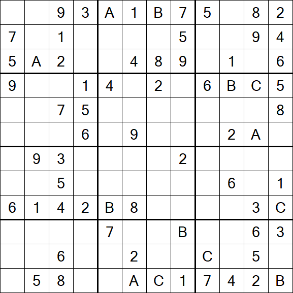 Sudoku 12x12 - Medium