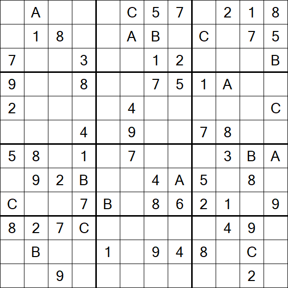 Sudoku 12x12 - Medium