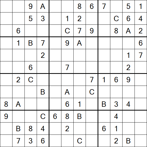 Sudoku 12x12 - Medium