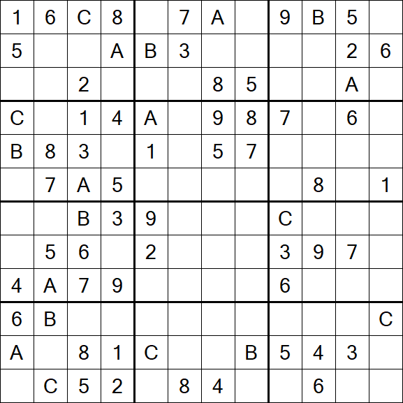 Sudoku 12x12 - Medium