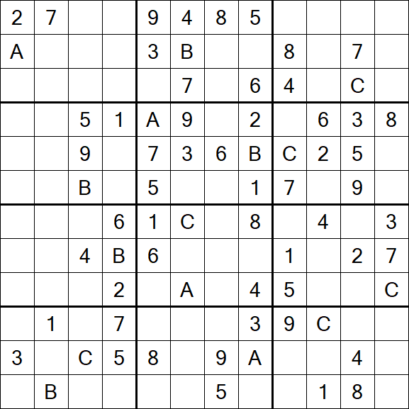 Sudoku 12x12 - Medium