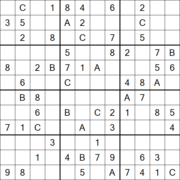 Sudoku 12x12 - Mittel