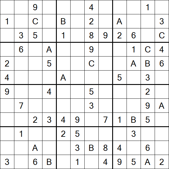 Sudoku 12x12 - Medium