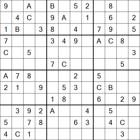 Sudoku 12x12 - Medium