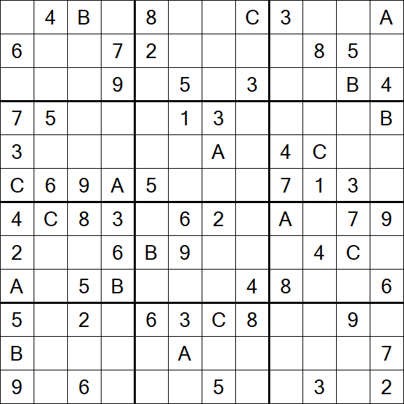 Sudoku 12x12 - Medium