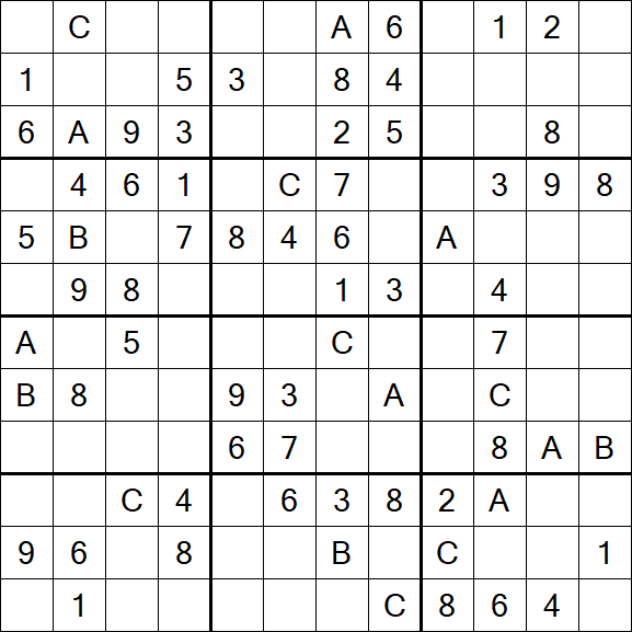 Sudoku 12x12 - Medium