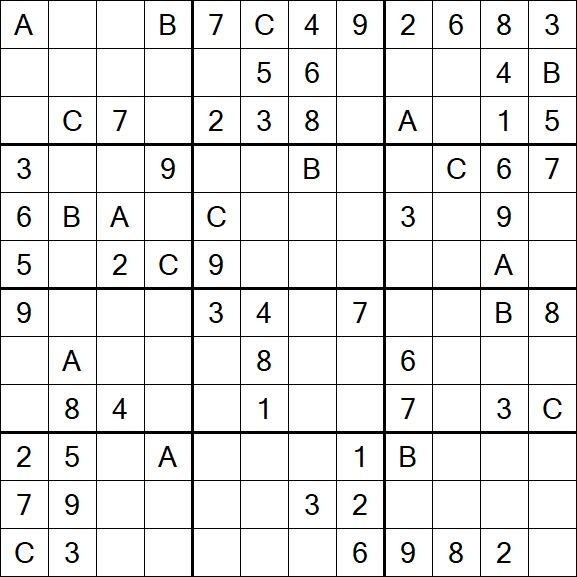 Sudoku 12x12 - Medium