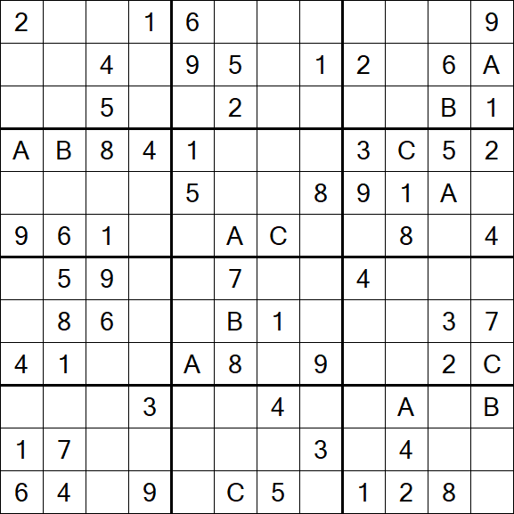 Sudoku 12x12 - Mittel