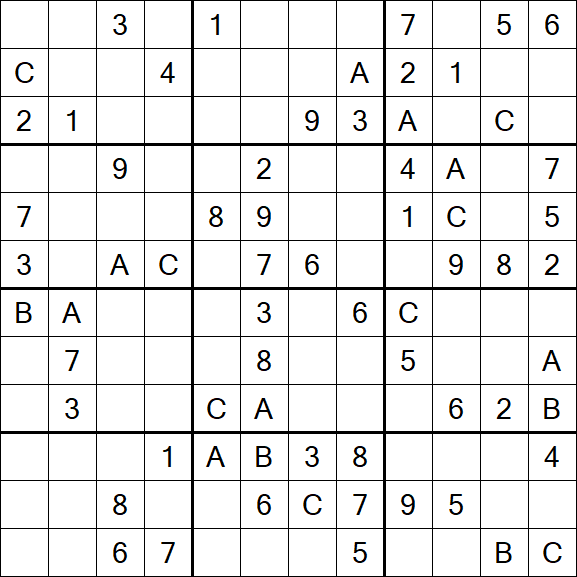 Sudoku 12x12 - Medium