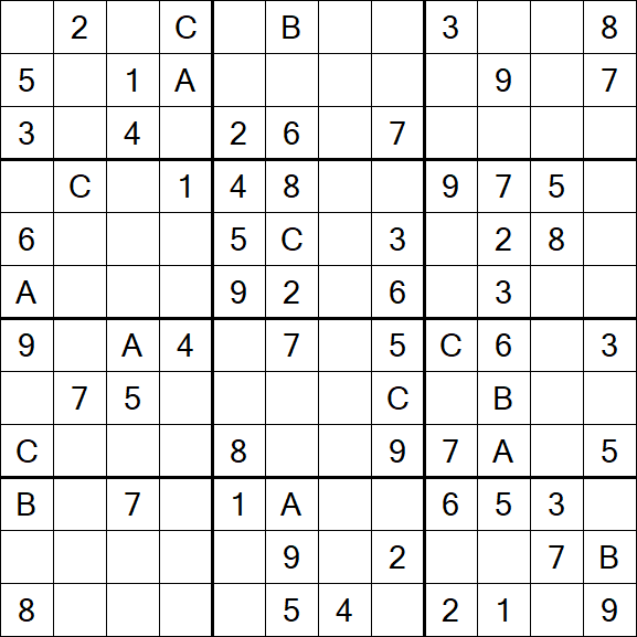 Sudoku 12x12 - Mittel