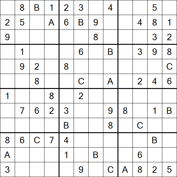 Sudoku 12x12 - Medium