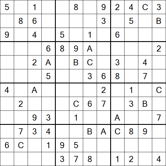 Sudoku 12x12 - Medium