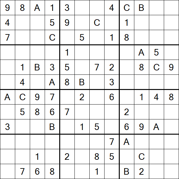 Sudoku 12x12 - Medium