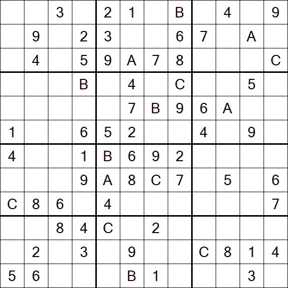 Sudoku 12x12 - Medium