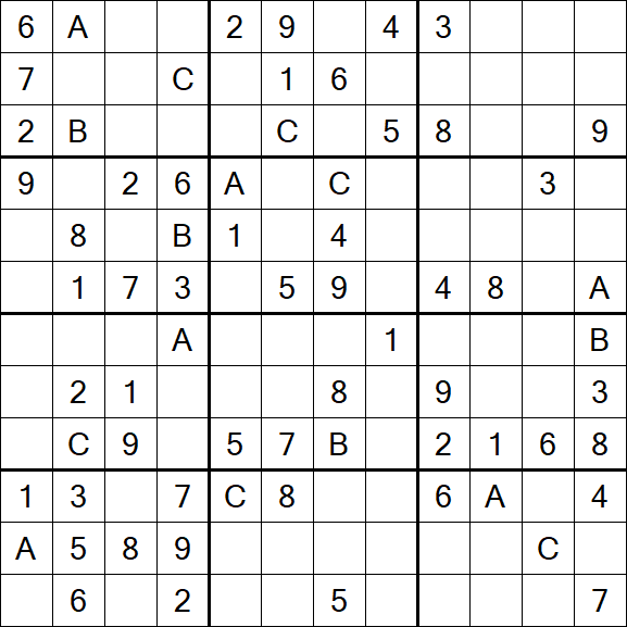 Sudoku 12x12 - Mittel