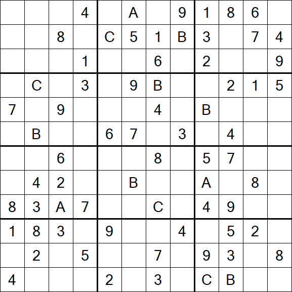 Sudoku 12x12 - Medium