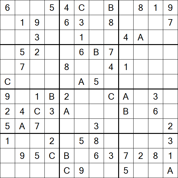 Sudoku 12x12 - Medium