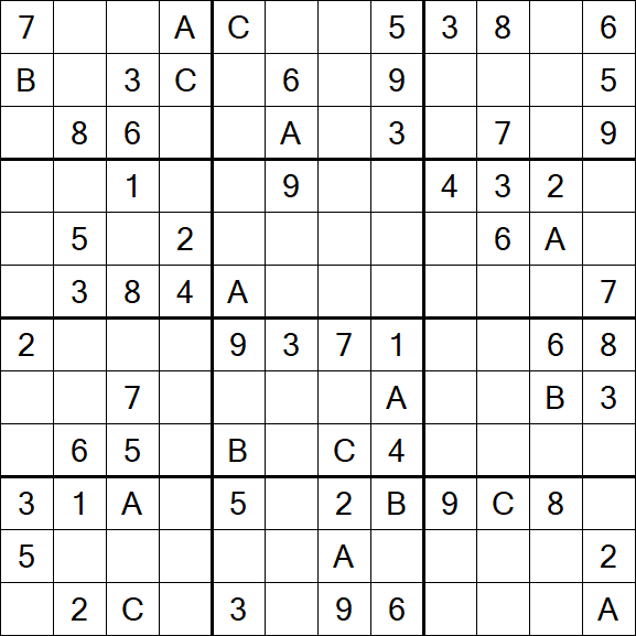 Sudoku 12x12 - Medium