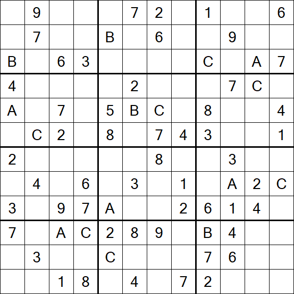 Sudoku 12x12 - Medium