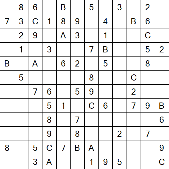 Sudoku 12x12 - Medium