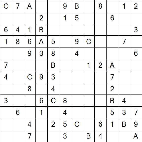 Sudoku 12x12 - Medium