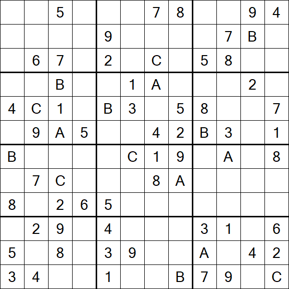 Sudoku 12x12 - Medium