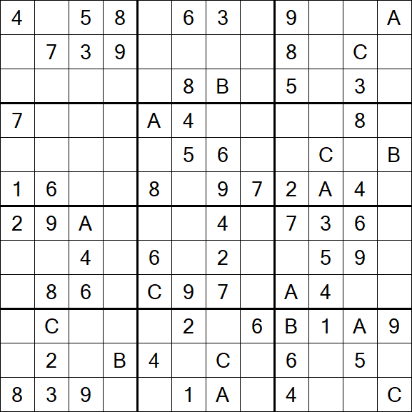 Sudoku 12x12 - Medium