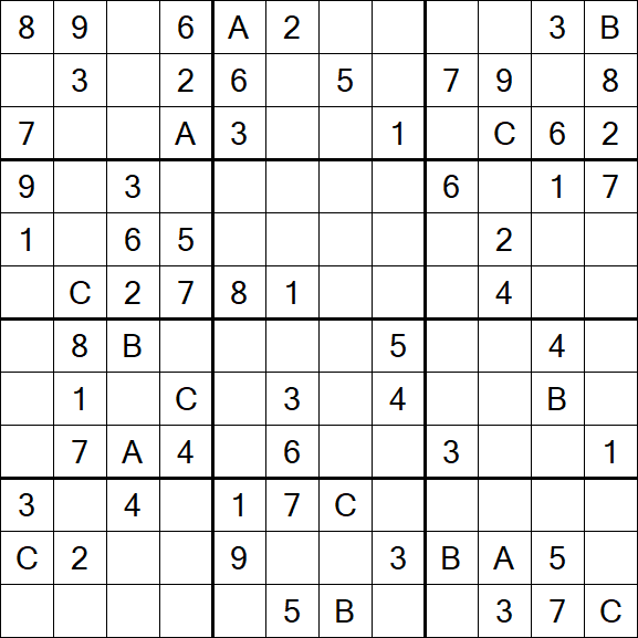 Sudoku 12x12 - Medium