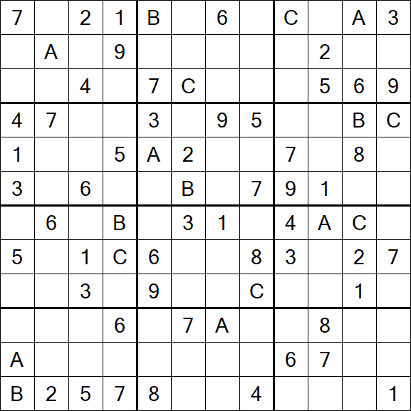 Sudoku 12x12 - Medium