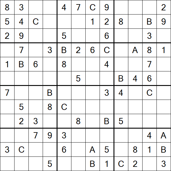 Sudoku 12x12 - Medium