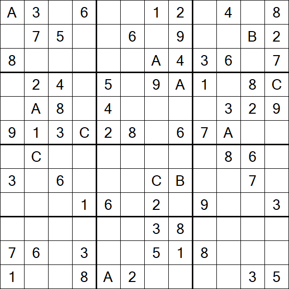 Sudoku 12x12 - Medium