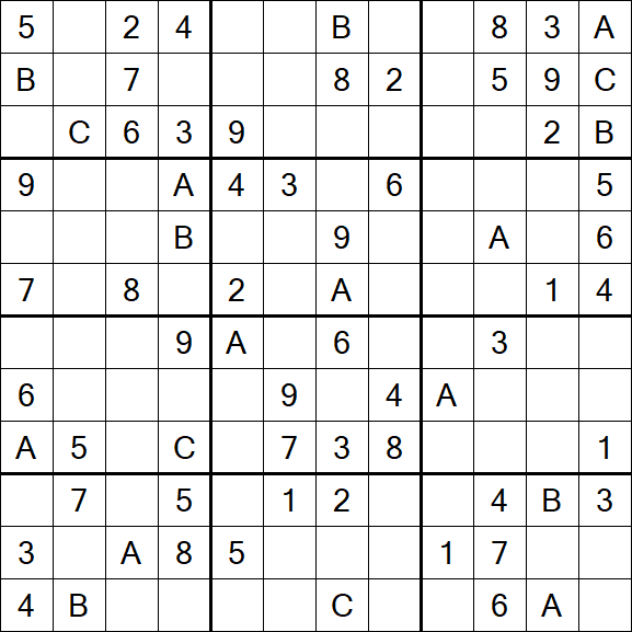 Sudoku 12x12 - Medium