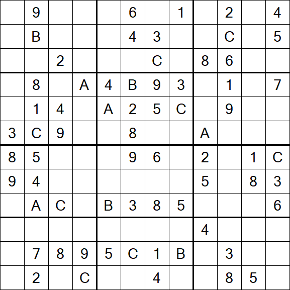 Sudoku 12x12 - Medium