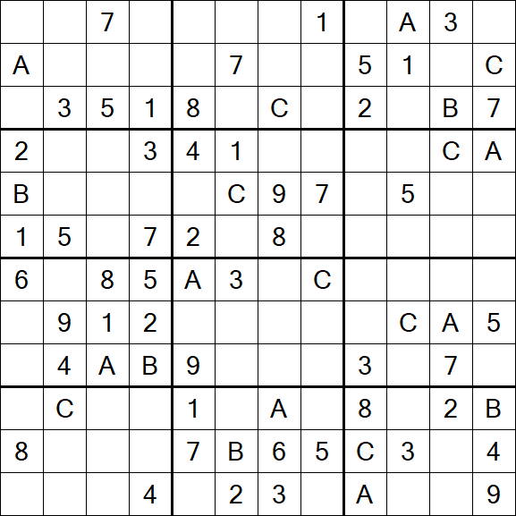 Sudoku 12x12 - Medium