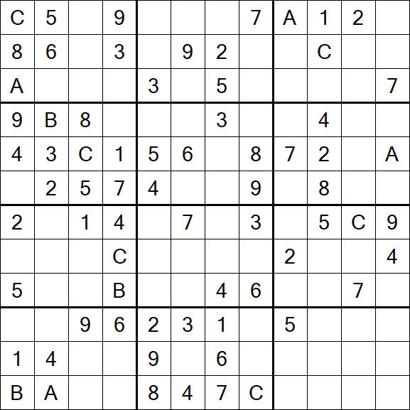 Sudoku 12x12 - Medium