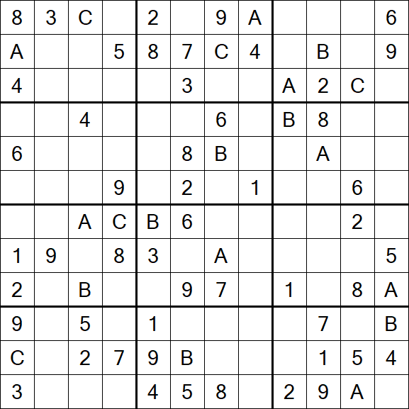 Sudoku 12x12 - Medium