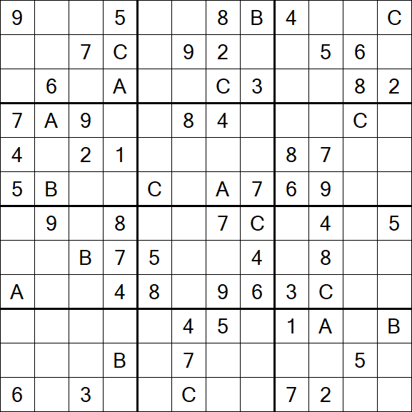 Sudoku 12x12 - Medium