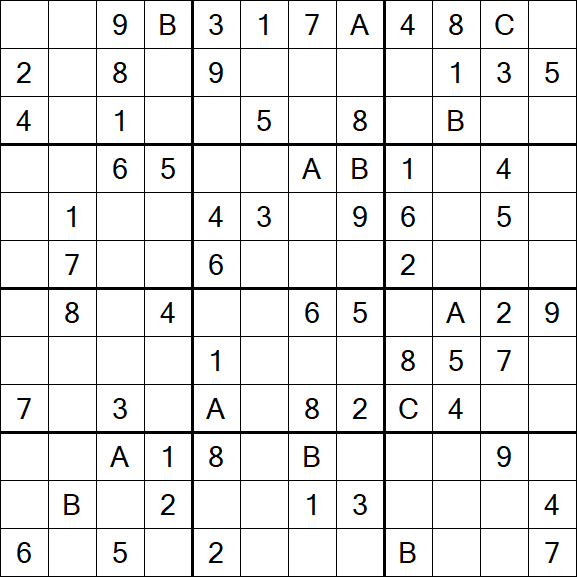 Sudoku 12x12 - Medium