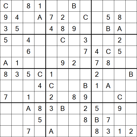 Sudoku 12x12 - Medium