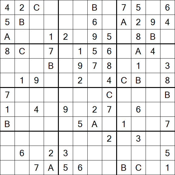 Sudoku 12x12 - Medium