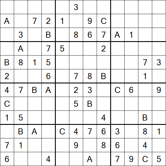 Sudoku 12x12 - Medium