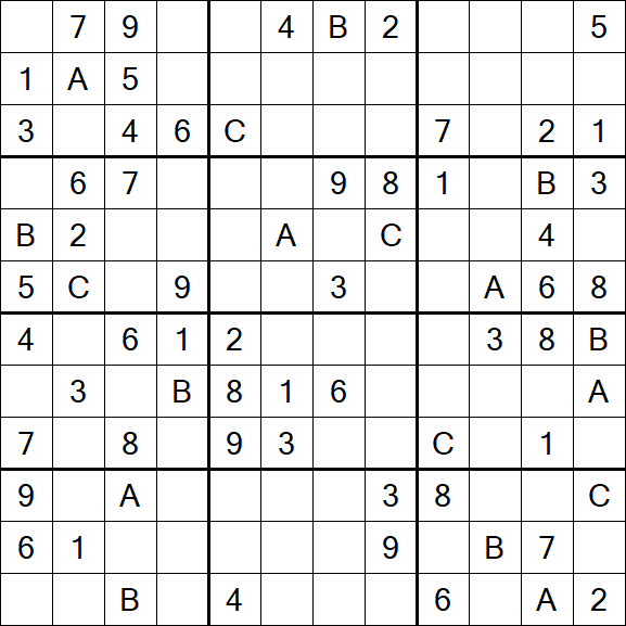 Sudoku 12x12 - Medium