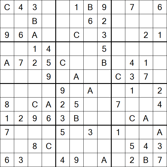 Sudoku 12x12 - Medium
