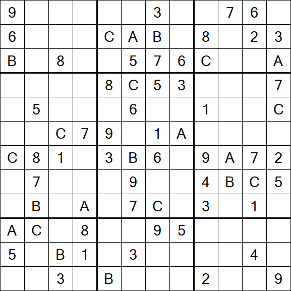 Sudoku 12x12 - Medium