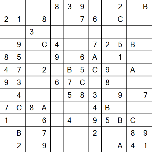 Sudoku 12x12 - Medium