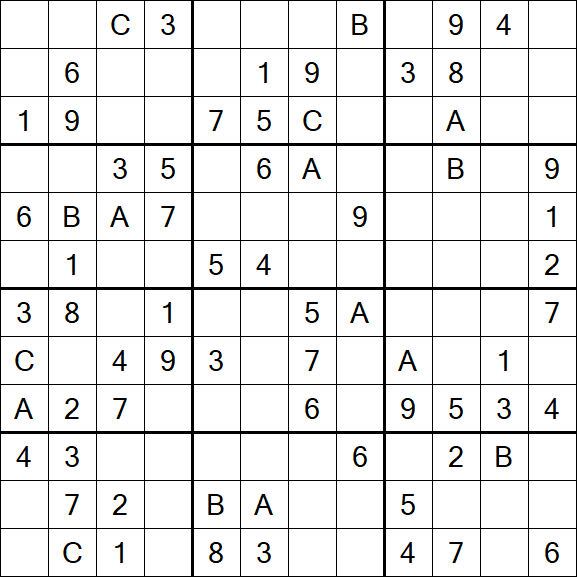 Sudoku 12x12 - Medium