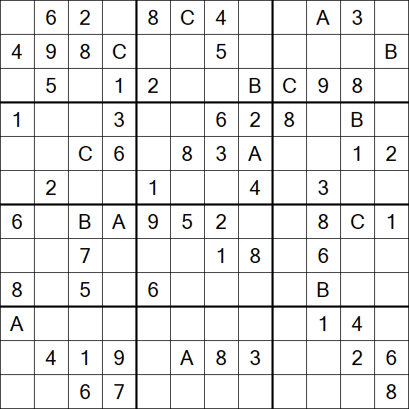 Sudoku 12x12 - Medium